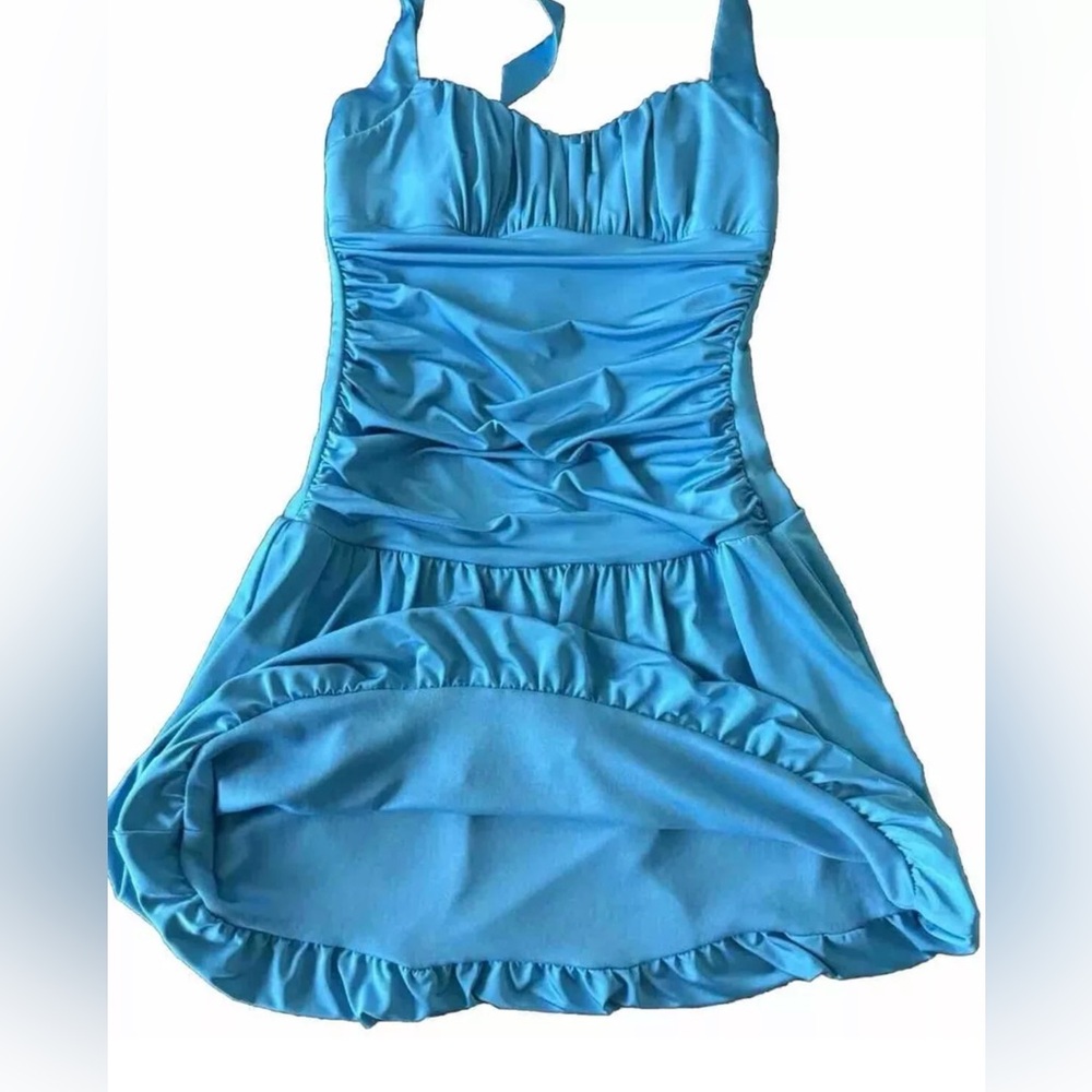 Vintage Speechless Dress Junior Sz S Halter Sweetheart Mini Backless